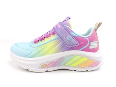 Skechers lavender/multi rainbow cruisers sneaker with lights